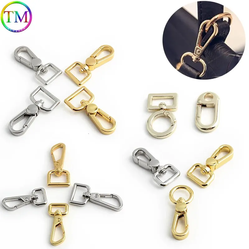 10-50pcs Metal Swivel Trigger Lobster Clip Clasp Ring Buckle For Bag Hanger Strap Purse Chain Strap Hook DIY Webbing Accessories 240119