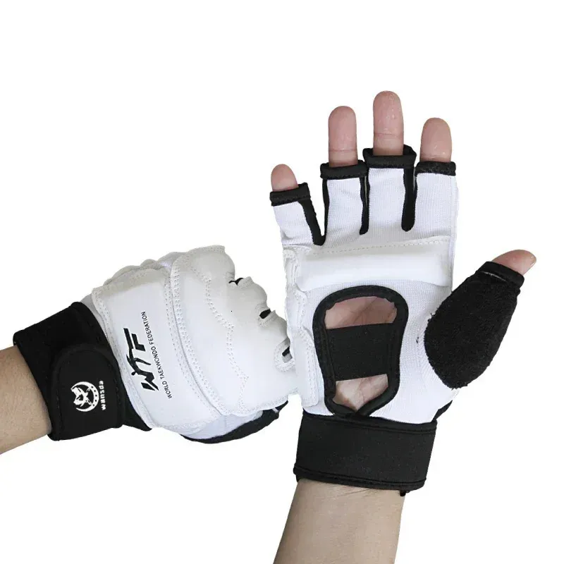 Фитнес-взрослые/мужские боксерские перчатки с половиной пальца, кожаные перчатки для бокса ММА, перчатки для кикбоксинга, Муай Тай, каратэ, бинты для рук, тренажерный зал 240119