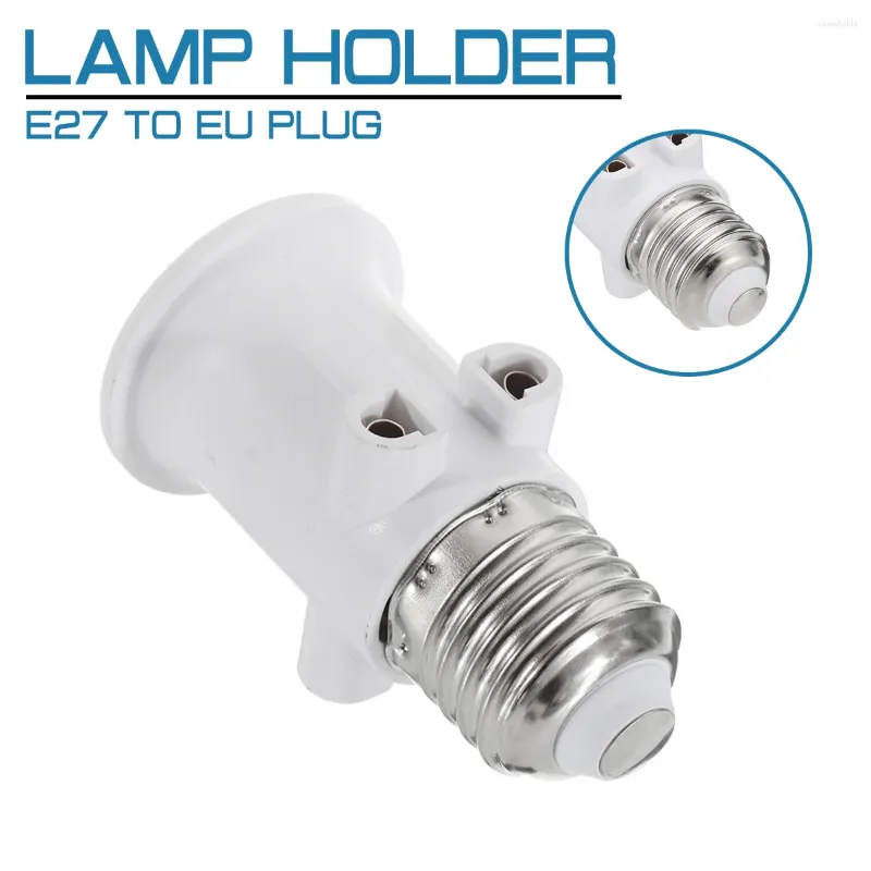 Lamp Holders AC100-240V 4A E27 ABS EU LED Bulb Adapter Lighting Holder Base Plug Connector Accessories Screw Light Socket Conversion For