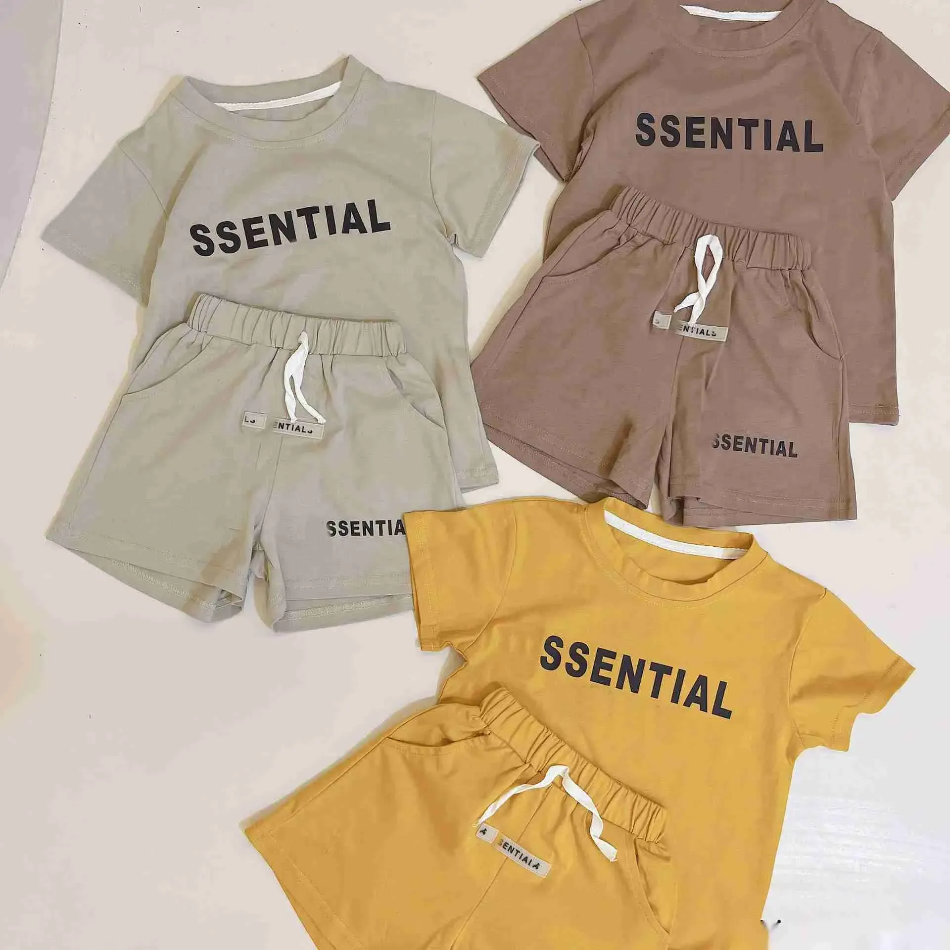 Projektanci chłopców Ubrania Zestawy odzieży maluchowe Summer Baby Short-Sleeve Thirts 2PCS Kostium dla dzieci ubrania dresowe ESSKIDS CXG240241-12