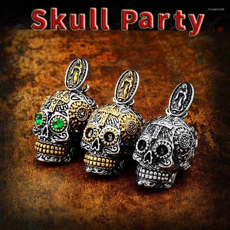 Pendant Necklaces BEIER Cool Men's Gothic Carving Necklace Stainless Steel High Quality Detail Biker Skull Jewelry For Man BP8-256