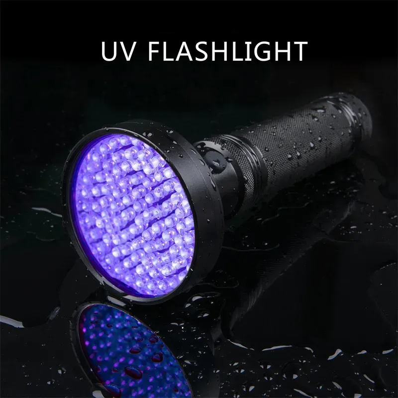 100led UV Lamp Purple Light Flashlight 395-400nm LED Torch For Inspection Pet Urine Stains