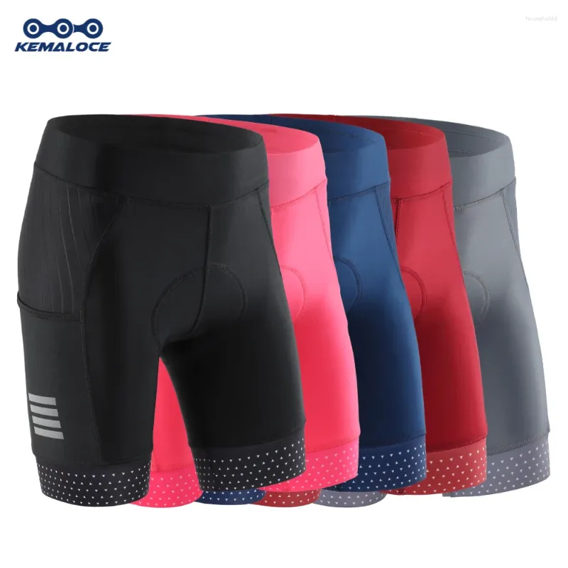 Odzież motocyklowa Kemaloce Rowers Shorts Kobiet mody Lady Summer Rower 2024 Wyściełane żeńskie rower Blackblue Tight z kieszeniami