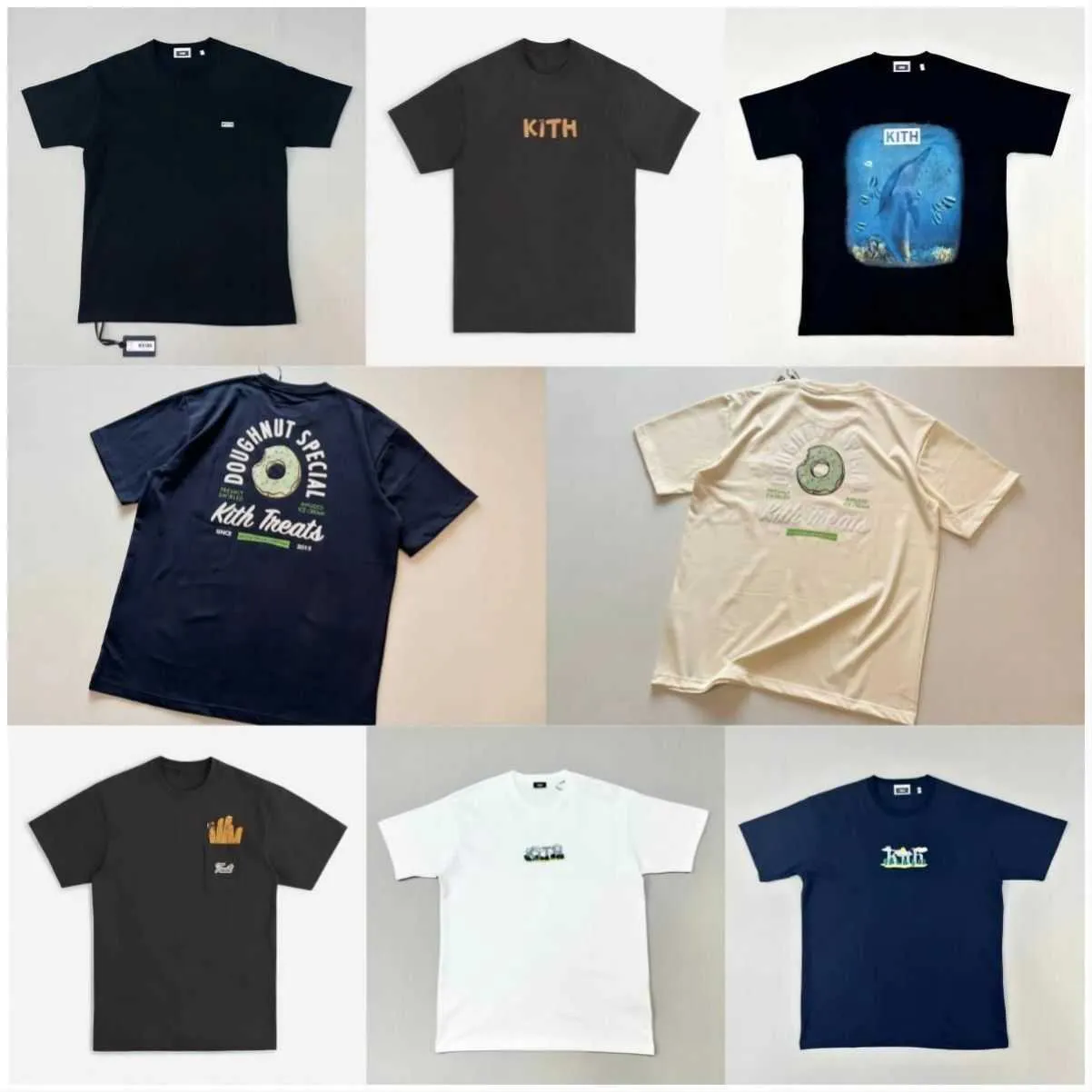 Oversize Short Sleeve T-shirt Kith Shirt Men Women Quality Classic Flocked Box Tee 11