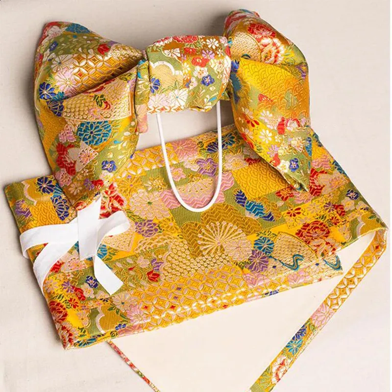 DHgate.com:Japanese Brocade Obi Belt Floral Bow-knot Retro