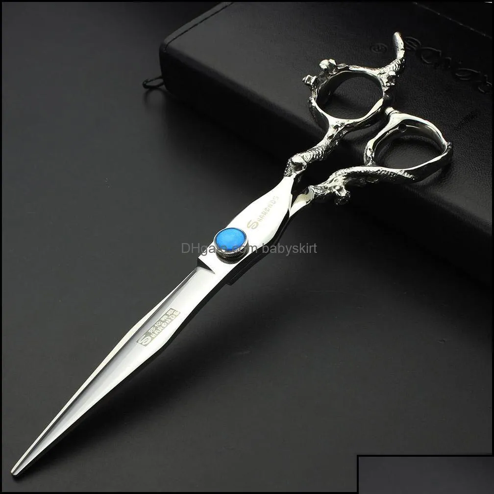 Ciseaux à cheveux Sier Shears Ciseaux à cheveux Soins Outils de coiffage Produits7 pouces Coupe professionnelle pour coiffeur Japonais Acier Saphir Dhjwm