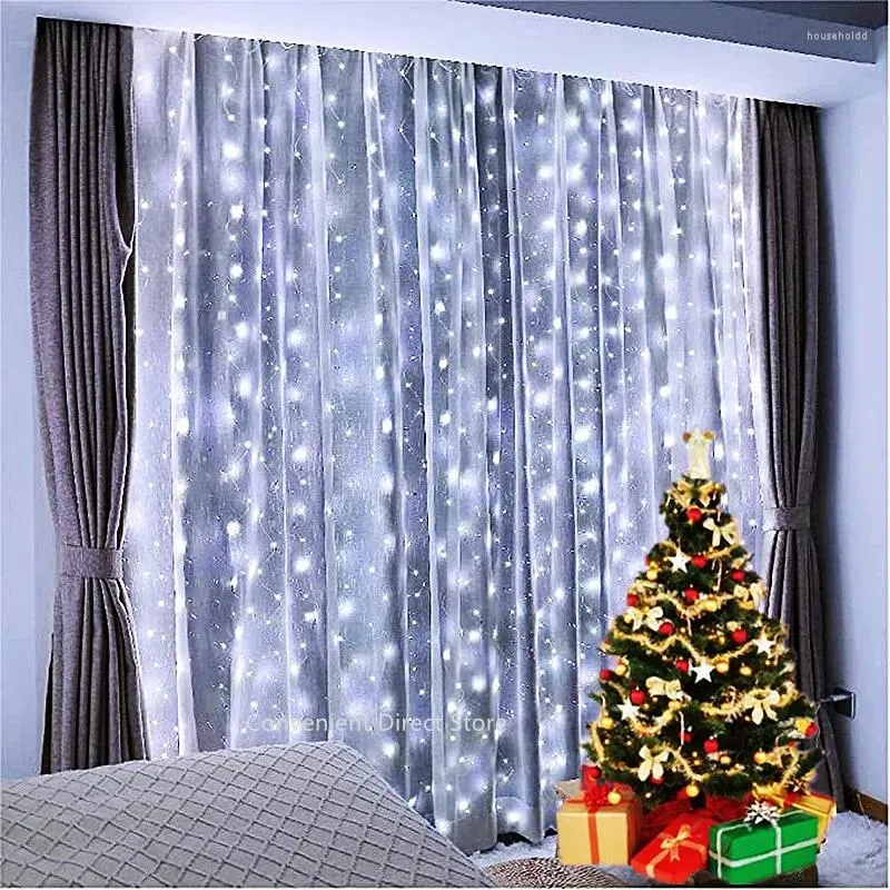 Saiten Vorhang LED String Licht Urlaub Festival Weihnachten Hochzeit Dekorationen Fee Lichter Dekor Für Zuhause Geschenk Schlafzimmer Jahr Lampe