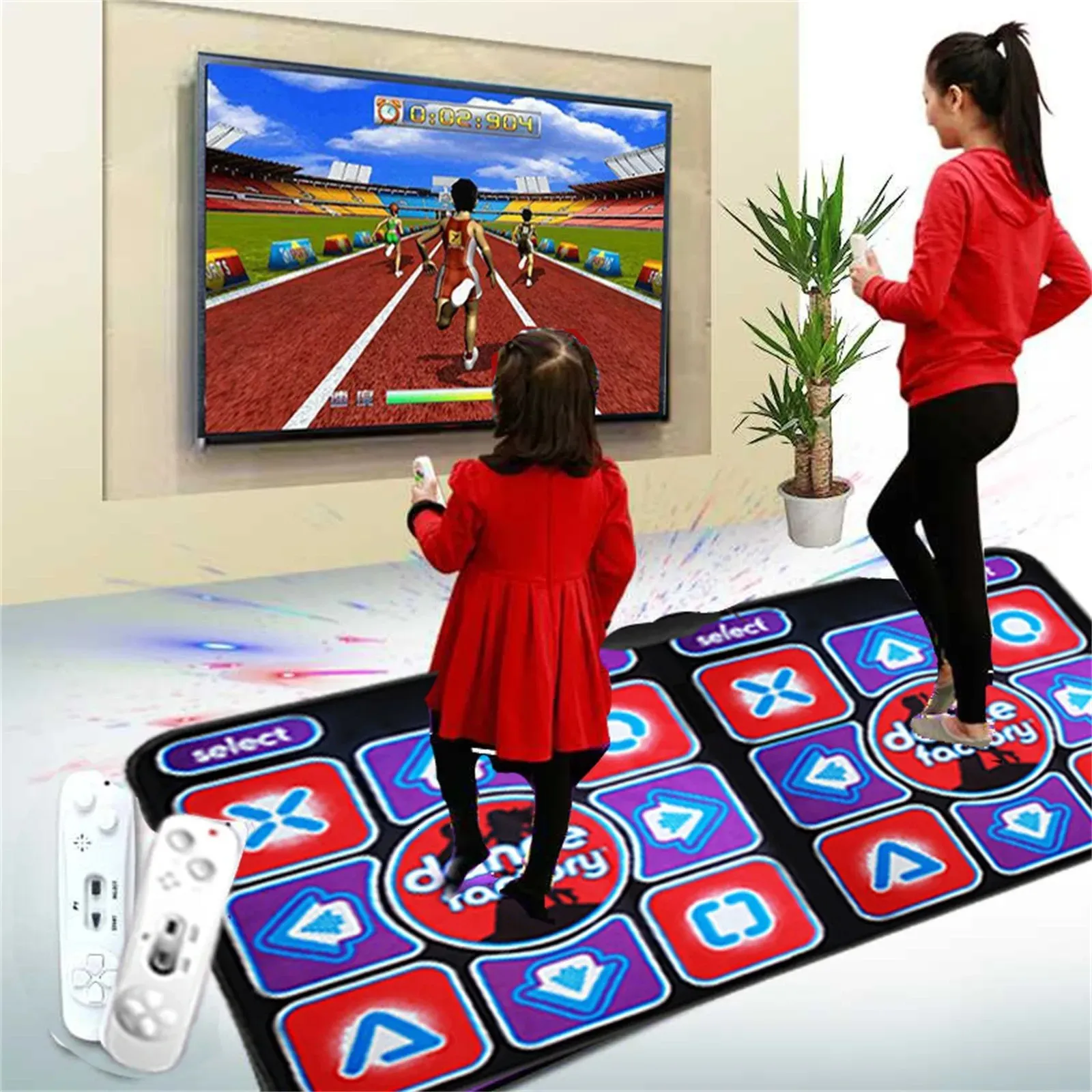 FWFX Electronic Dance Mats - Exercise Dance Pad Game For TV, Double