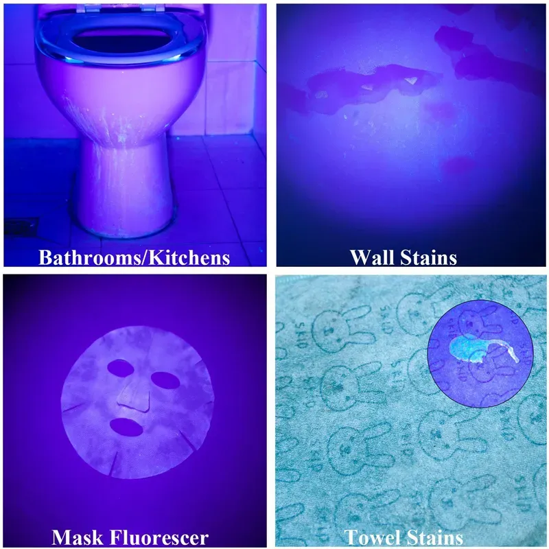 100led UV Lamp Purple Light Flashlight 395-400nm LED Torch For Inspection Pet Urine Stains