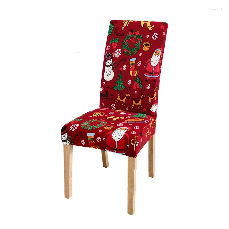 Stol täcker julomslag allomfLUSIV SPandex stretch slipcover fodral elastisk för fest el bankett housse de chaise