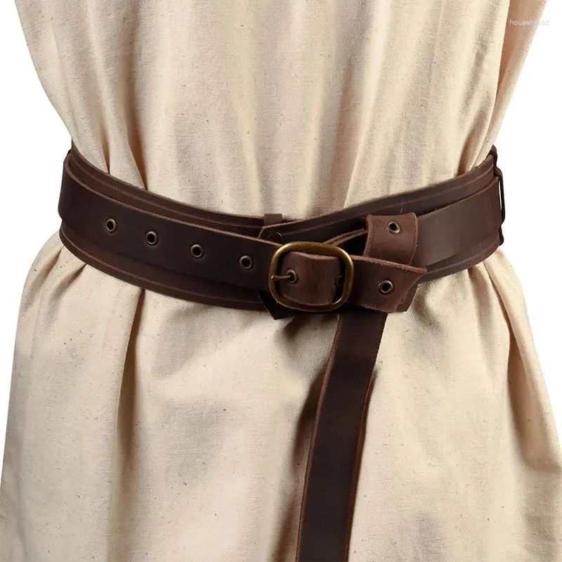 Party Supplies Halloween HallstaMedieval Retro Long Knotted Belt Steampunk Gothic Cosplay Costume Accessorie Leather Viking Knight Waistband