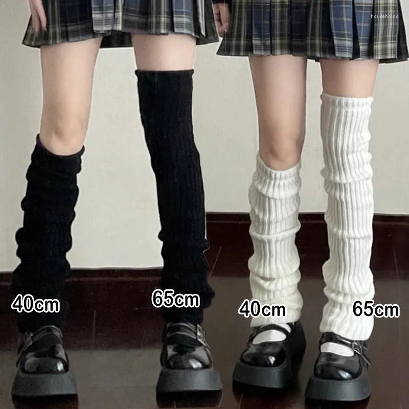 Women Socks Women's Leg Warmers Lolita Long JK College Style Knitted Warm Autumn Winter Over Knee Boot Cuffs Foot Cover Cosplay