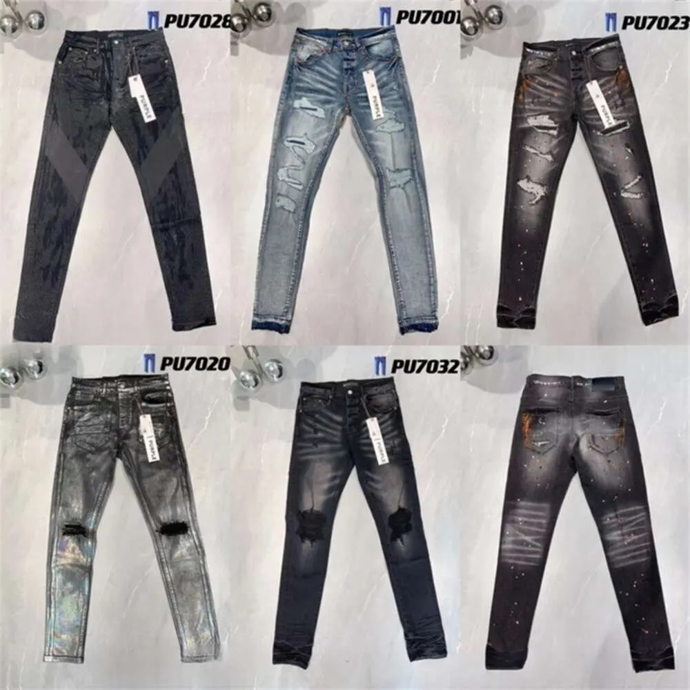 Lila Jeans Denim-Hose Jeans Jean Herren Schwarze Hose High-End-Qualität Gerades Design Retro Streetwear Lässige Jogginghose Designer-Jogginghose