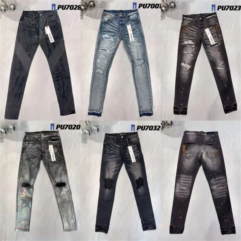 Calças de brim roxas calças jeans jeans homens calças pretas high-end qualidade design reto retro streetwear casual sweatpants designers corredores pant