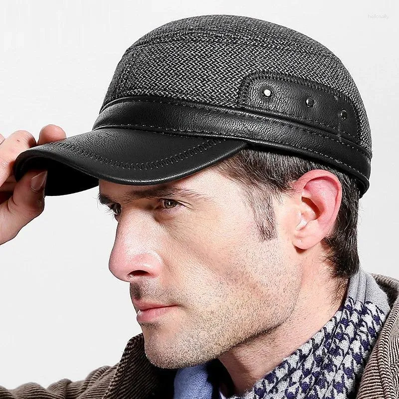 Casquettes de baseball pour hommes, chapeau chaud d'hiver, protège-oreilles en laine, couvre-oreilles, casquette de Baseball, vêtements de protection auditive réglables, B-7239