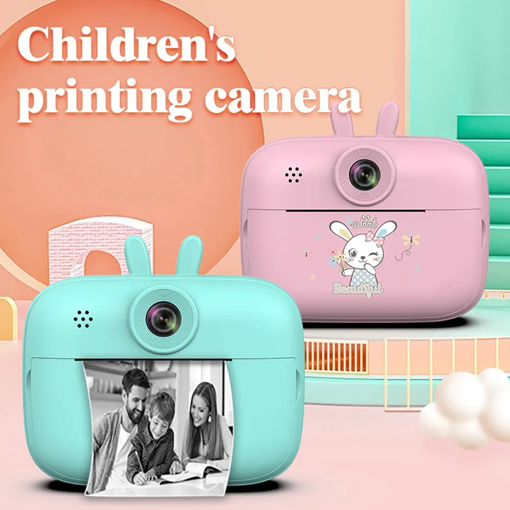 Digital Children Camera For Pography Instant Print Po Kids Mini Thermal Printer Video Educational Toys Gift 240131