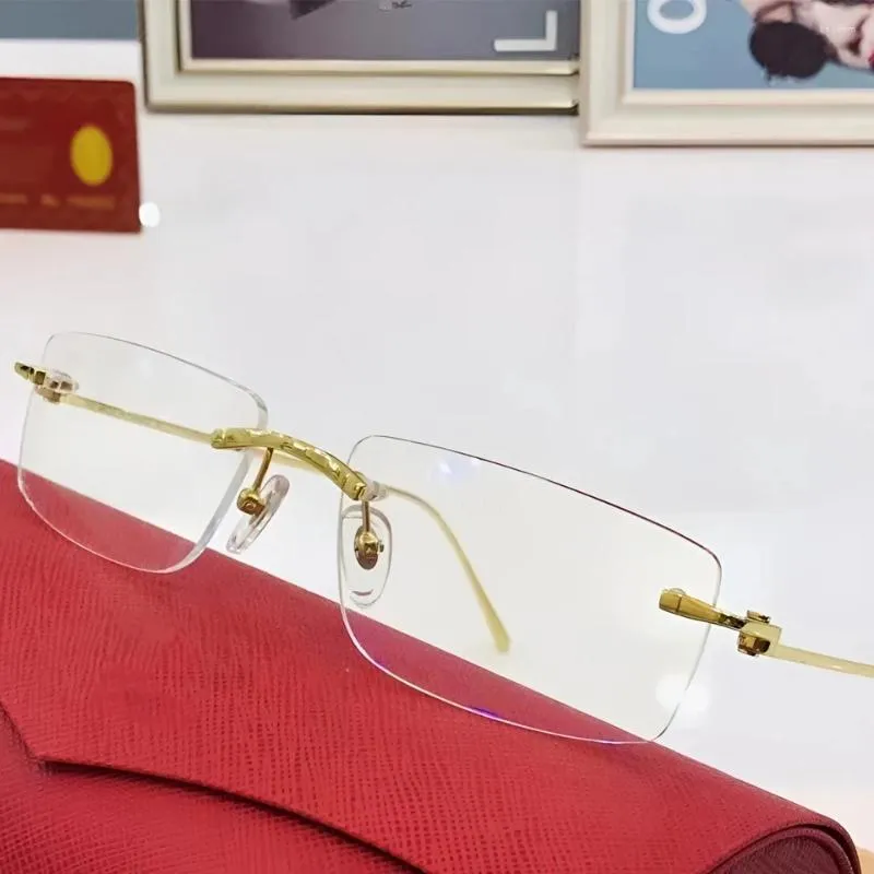 Okulary przeciwsłoneczne Okładki na receptę Męskie okulary na receptę Square Kobiet Kobiety Brand Bezprzewodowa optyczna rama Presbyopia Reading