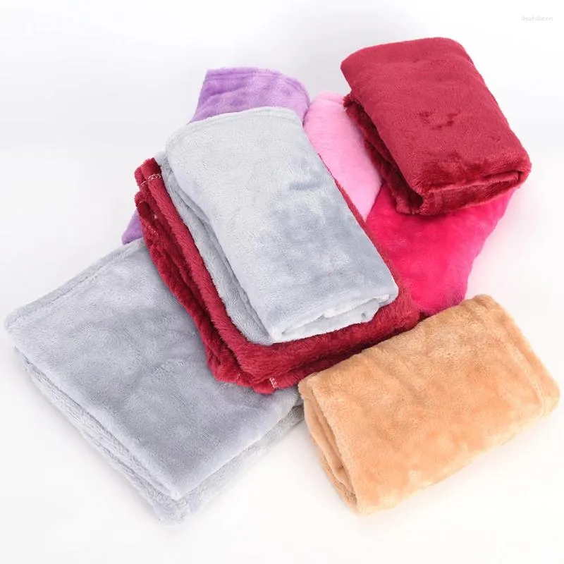 Blankets Bed Blanket Fleece For Throw Machine Washable Home Textile Solid 50cm 70cm Random Color