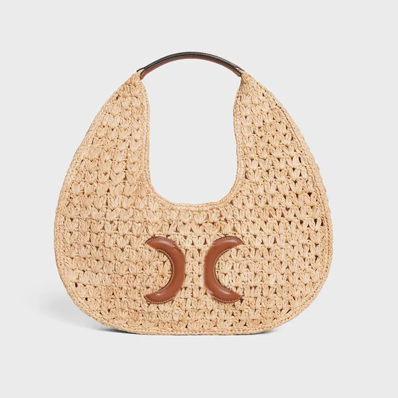 Summer Beach Straw Bag Designer Bag Handväska Helgväska Designer Tygväska Vävt Plant Cowhide Leather Woven Hobo Bags Top Quality Semester Travel Beach Purse