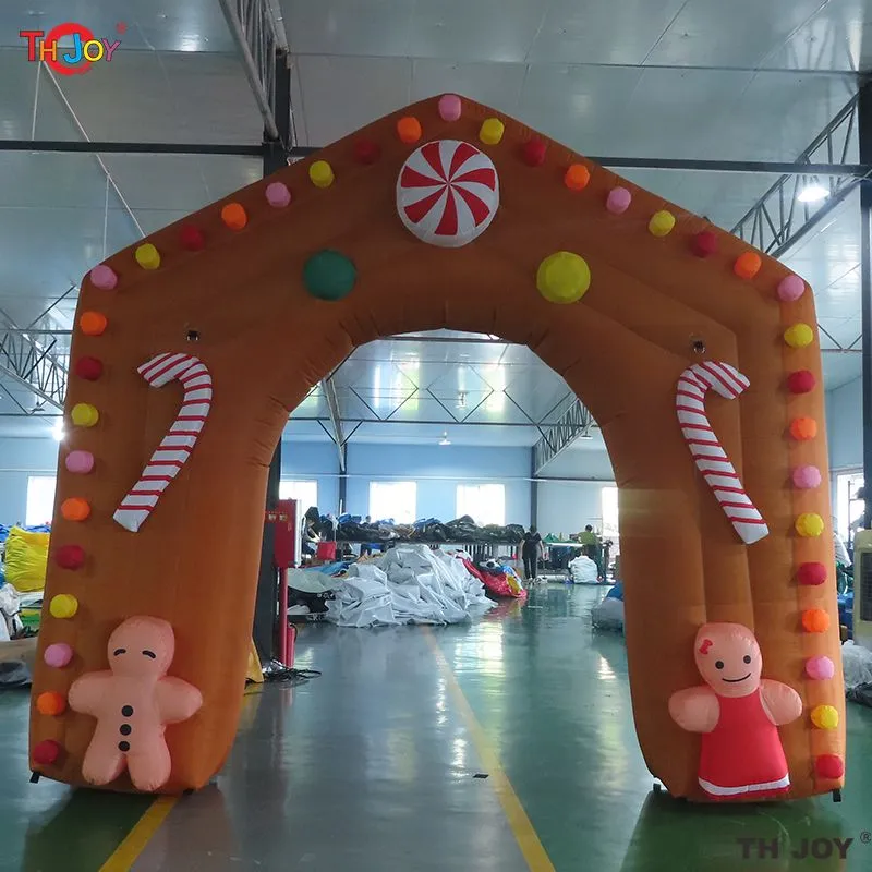 26ft 8m jeux d'extérieur Largeur arc de Noël gonflable Boîte à cadeaux Outdoor Boîte d'entrée pour la décoration de vacances