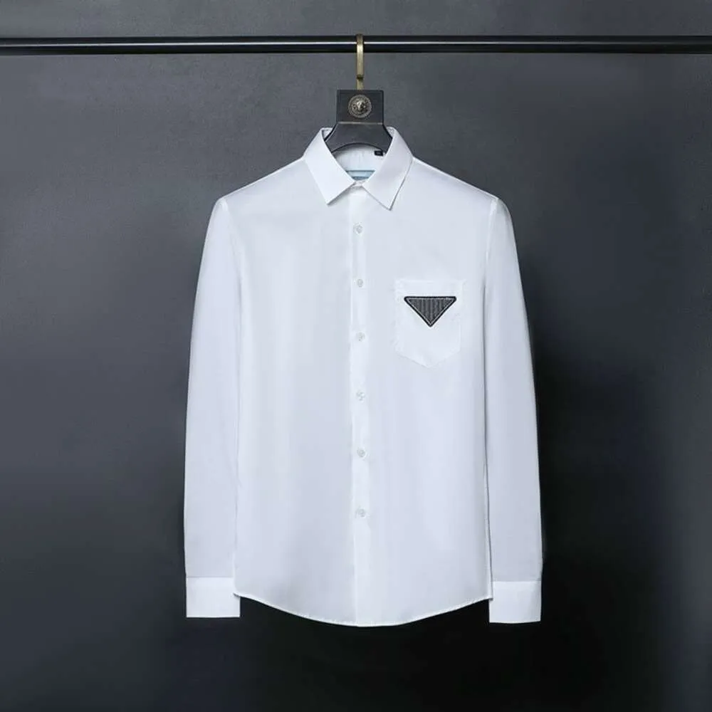 Мужская рубашка Дизайнерские рубашки Мужская женская мода Металл Треугольник Буква Графика с длинными рукавами Повседневная Свободная сплошная цветная деловая простая куртка-кардиган