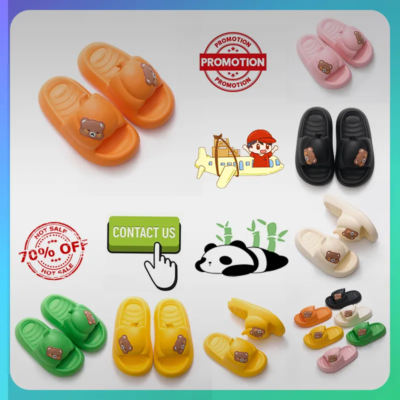 Bear Slipper Sandal New Little Designer Platform النعال العاطفية للنساء رجالي الوزن القابلين للتنفس كعب الصيف الناعم الخارجي في الهواء الطلق أحذية الشاطئ 907 S