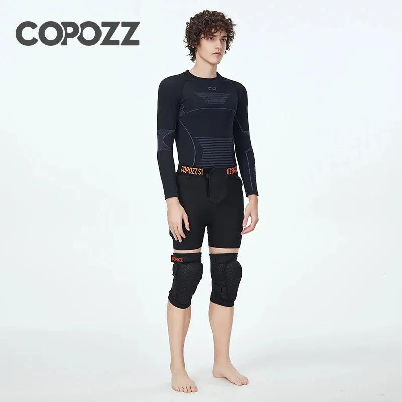 COPOZZ Outdoor Ski Knee Pads Motorcycle Skating Sports Protective Skiing Hip Protector Padded Breathable Adjustable Gear Shorts 240131