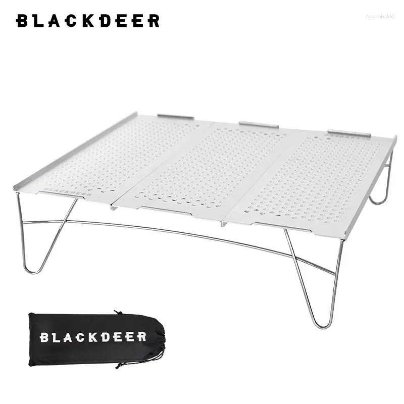 Camp Furniture Blackdeer Outdoor Table Foldable Portable Aluminum Alloy Ultralight Camping Barbecue MINI Silver