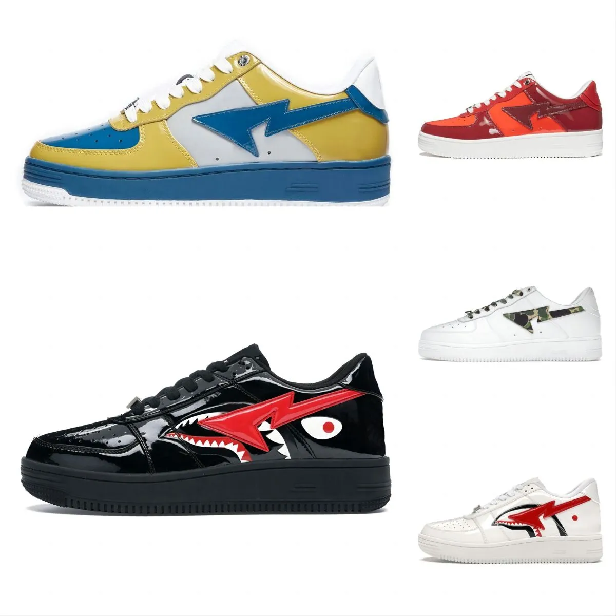 Luxurys-Schuh, Designer-Freizeitschuh, Outdoor, Herren, Damen, Bapestar, Klasse A, niedrige Plattform, Bapeste, Camo, Bule, Grau, Schwarz, Beige, Sport, durchsichtige Turnschuhe, Trainer, DHgate-Schuh für Herren