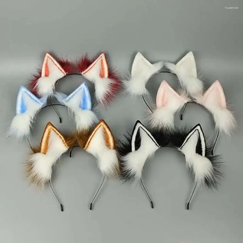 Party Supplies Womens Lolita Plush Hair Ornaments Animal Cat Ears Halloween Hoops Anime Cosplay Fancy Props