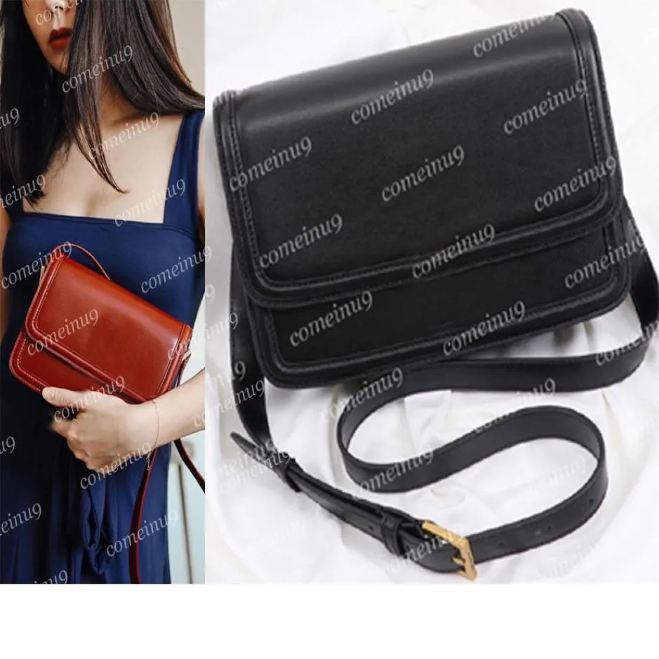 패션 디자이너 Solferino Box Crossbody Bag 여성 정품 가죽 스트랩 어깨 가방 최고의 품질 송아지 가죽 메신저 지갑 핸드B249E