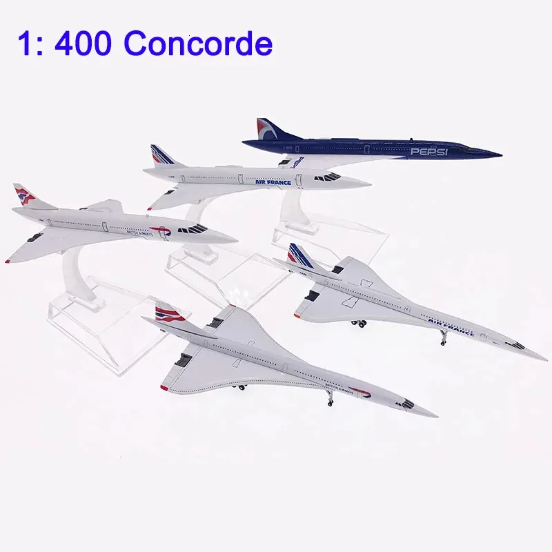 1 400 Concorde Air France British Airways Model samolotu metalowego stopu Diecast Limited Collector Air Samolot Prezent 240131