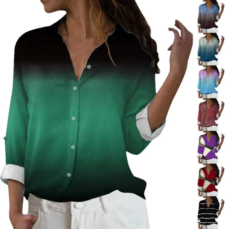 Chemisiers pour femmes Quotidien Multi Couleur Mode Floral Confortable Sweats Femmes Lumière Automne Support Élargi Sweat-Shirt