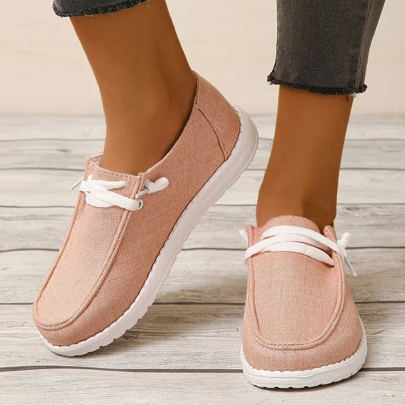 Ladies Summer Shoes Women Fashion Vulcanize apartamentos casuais deslizamentos convenientes em mocassins confortáveis tênis esportivos ao ar livre 2 74