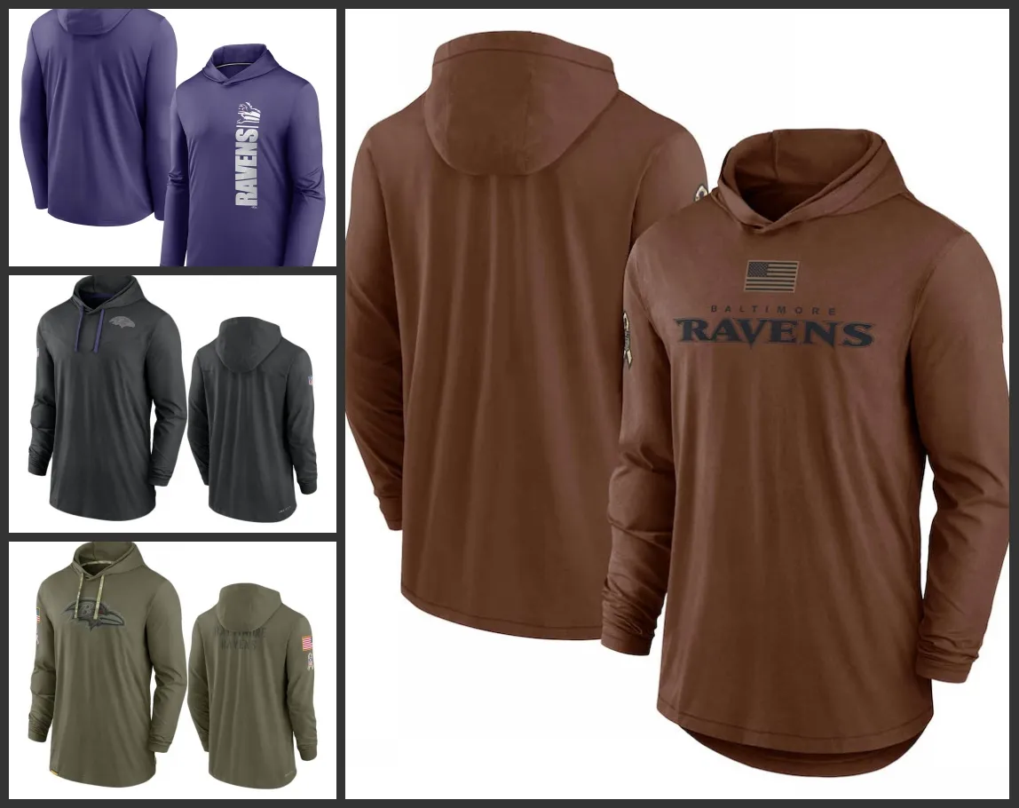 Baltimore''ravens''men salute to serwis tonal pullover bluza z kapturem