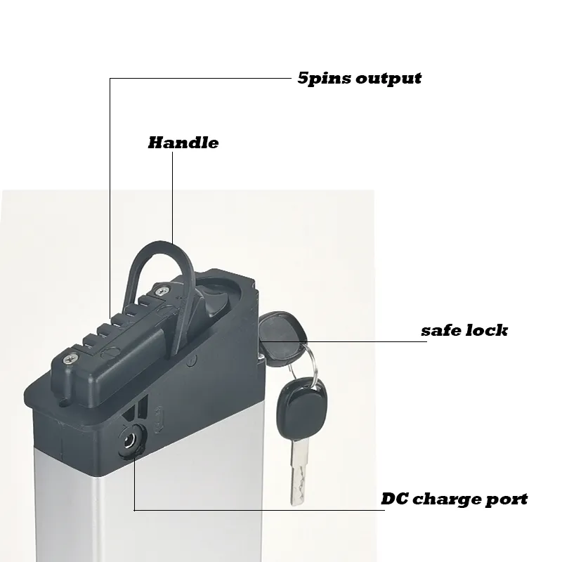 طي Ebike Intertube Lithium Ion Battery Pack 48V 10.4ah 12.8ah 14ah بطاريات قابلة للشحن Akku لبطء LO26 Zapo