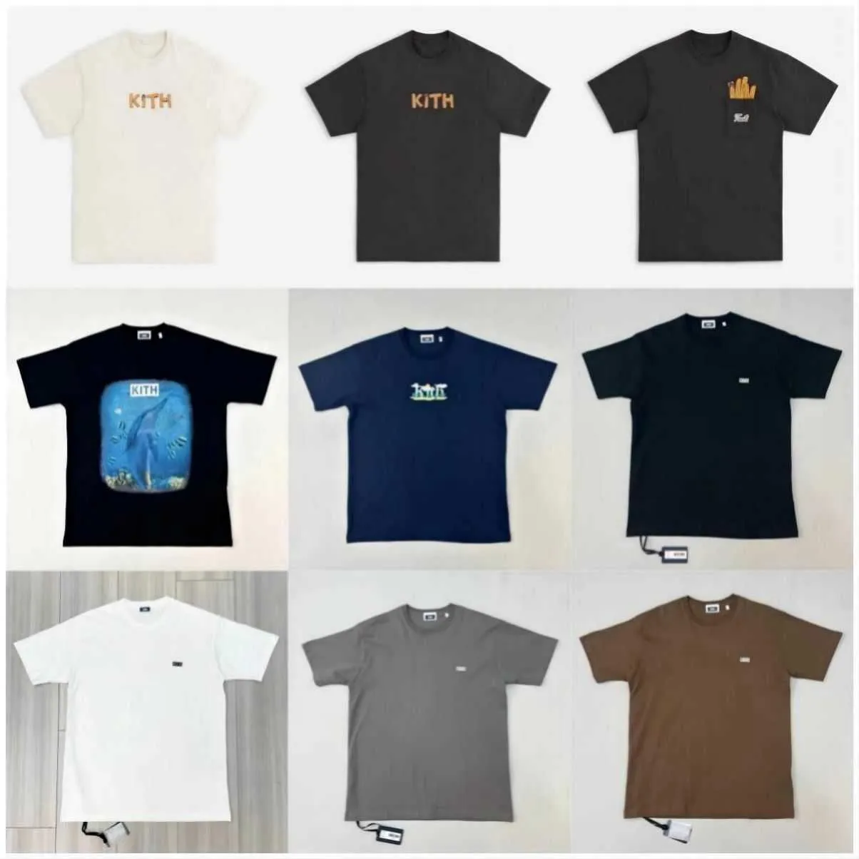 Kith Box T-shirt Casual Men Women 1 to 1 Quality Kith T Shirt Floral Print Summer Daily Men Tops Wholesale High Quality dz