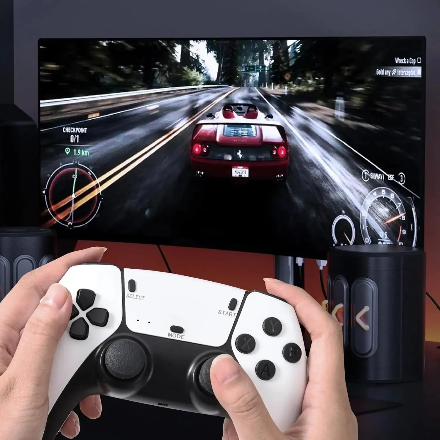 Console De Jeu Rétro Sans Fil M15 - 4K, 20+ émulateurs, 2 Manettes Incluses - Pour TV, PC, Projecteur