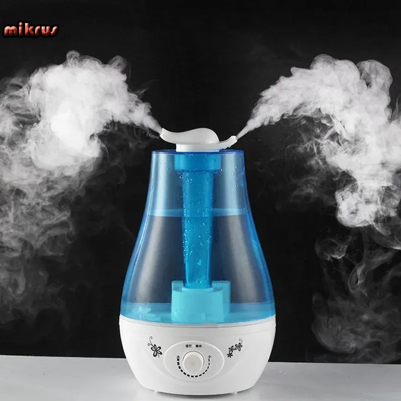 Humidifiers 3000ml Ultrasonic Air Humidifier Double Sprayers for Home Office Baby Room Big Mist Volume Fog Mist Maker Essential Oil Diffuser