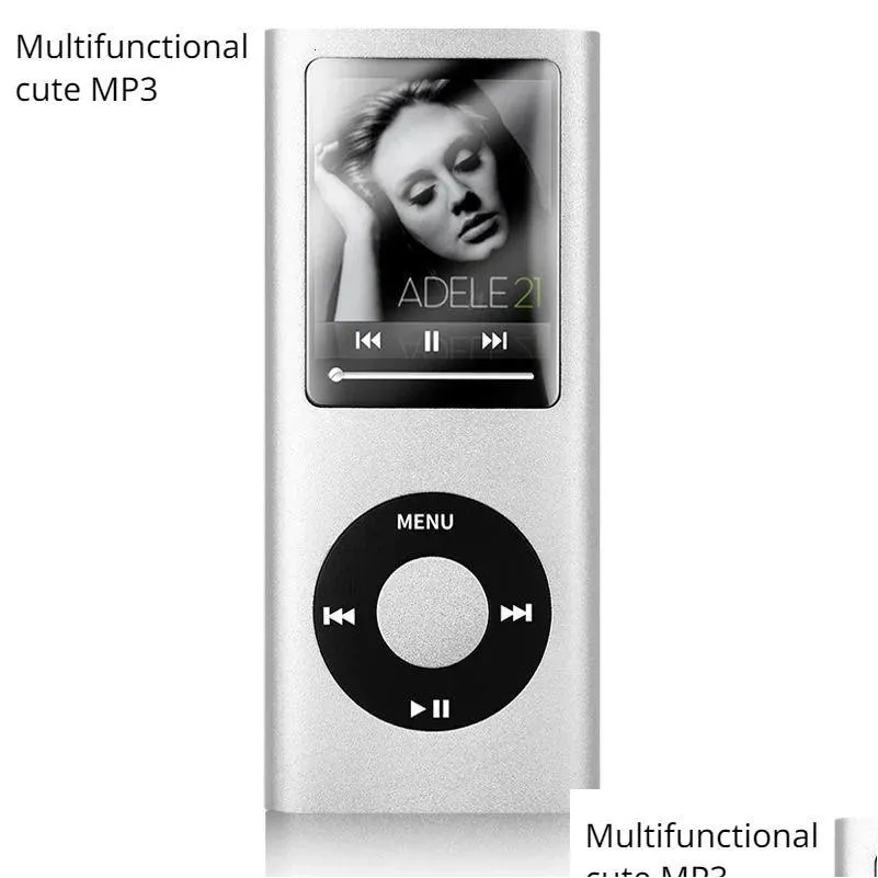 MP3 MP4 Players Muzyka odtwarzacz muzyki FM Radio English Walkman nagrywanie Slim Metal for ipod Style Wholesale 231030 Drop D Dhdmw