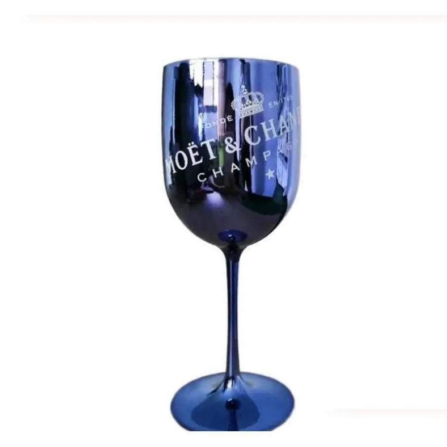 Verres à vin Champagne en plastique galvanisé blanc rose or PS gobelet Moet tasse Xsvuu229W