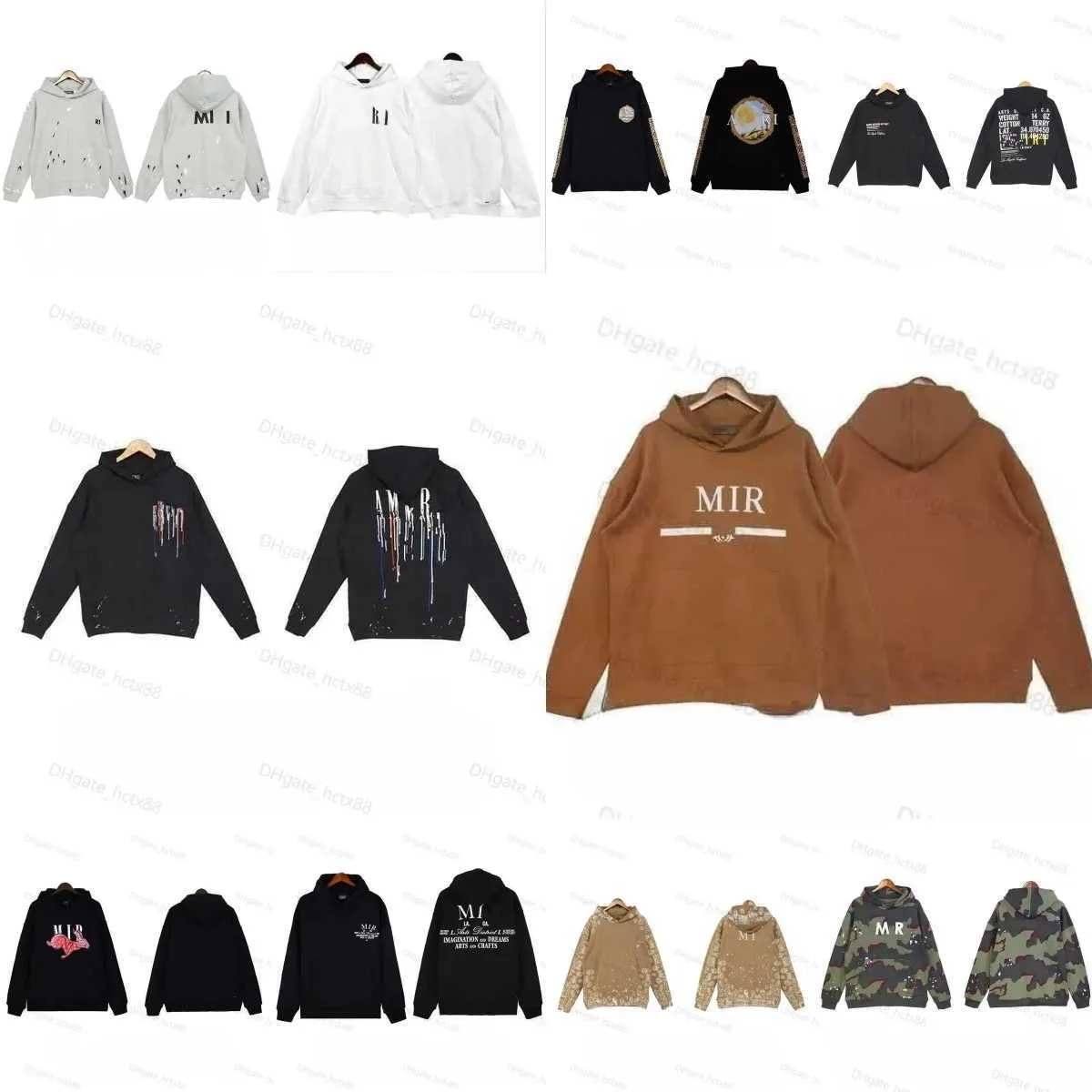 Designer Amirs Mens Graphic Sweats à capuche Femmes Sweat-shirts à capuche à long terme Marque Serpent géant imprimé Amari Sweat à capuche Casual Pull en coton Lâche Varsity Vêtements GX