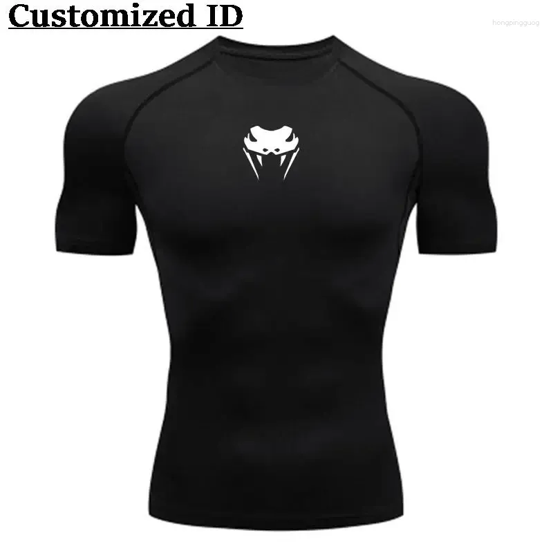 T-shirt da uomo 2024 Camicia da compressione O-Collo da uomo MMA T-shirt a maniche lunghe o corte Fitness Bodybuilding Abbigliamento Rashguard Sport Top Tees