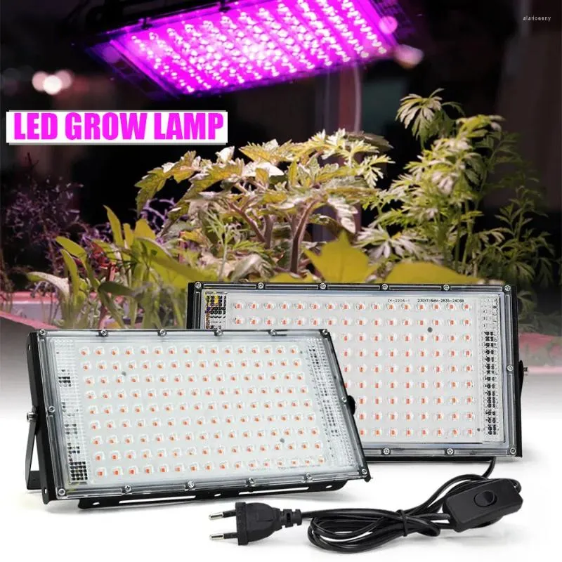 Grow Lights Led Light Phytolamp Full Spectrum 50W 100W 200W 300W Plant Growing Lamp Phyto Black For Indoor Cultivation Flower Eu