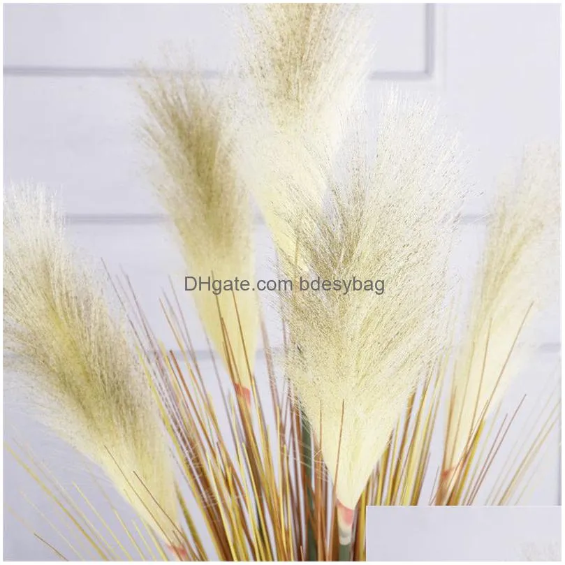 Decorative Flowers & Wreaths Artificial Dogs Tail Grass Bunch Simation Reed 5 Heads 85Cm In Length Wedding Party Home Garden Drop Deli Dheav