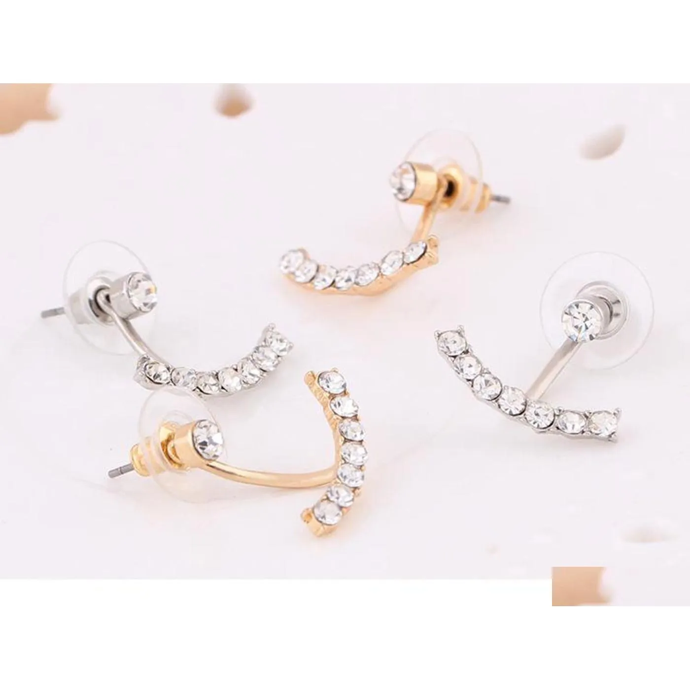 Oorknopjes Brincos Pendientes Oorbel Bruiloft Sieraden Sier Goud Kanaal Drop Levering Dhiis