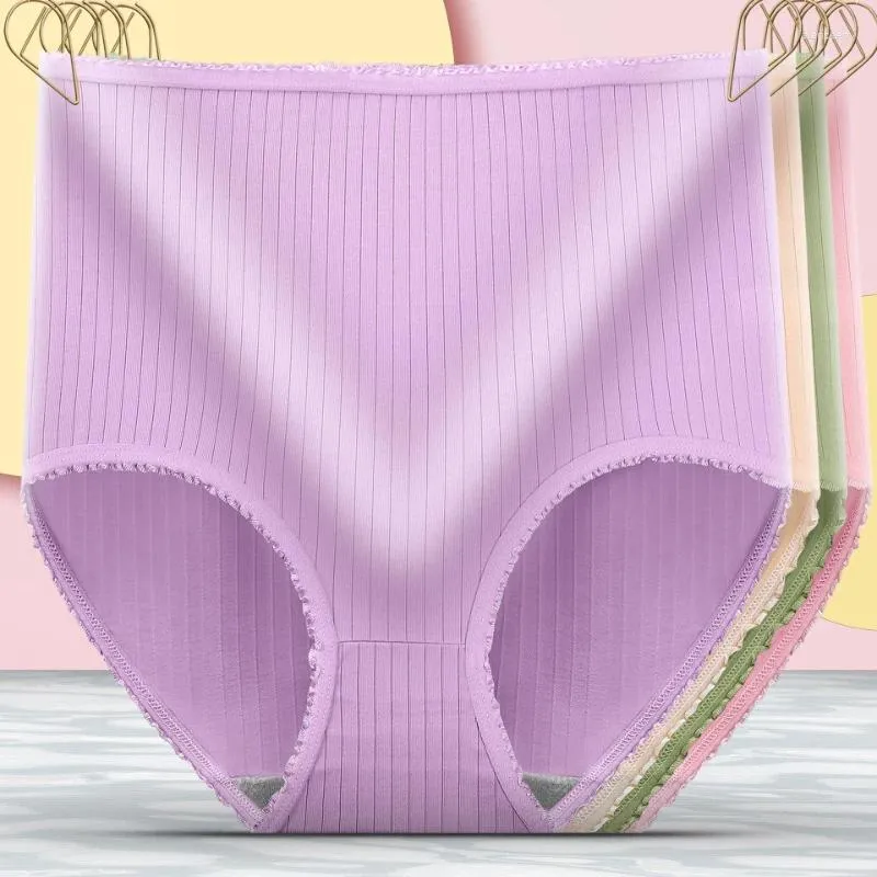 Calcinha feminina tamanho grande roupa interior cor sólida cuecas sem costura cintura alta barriga levantamento lingerie confortável cuecas 100kg