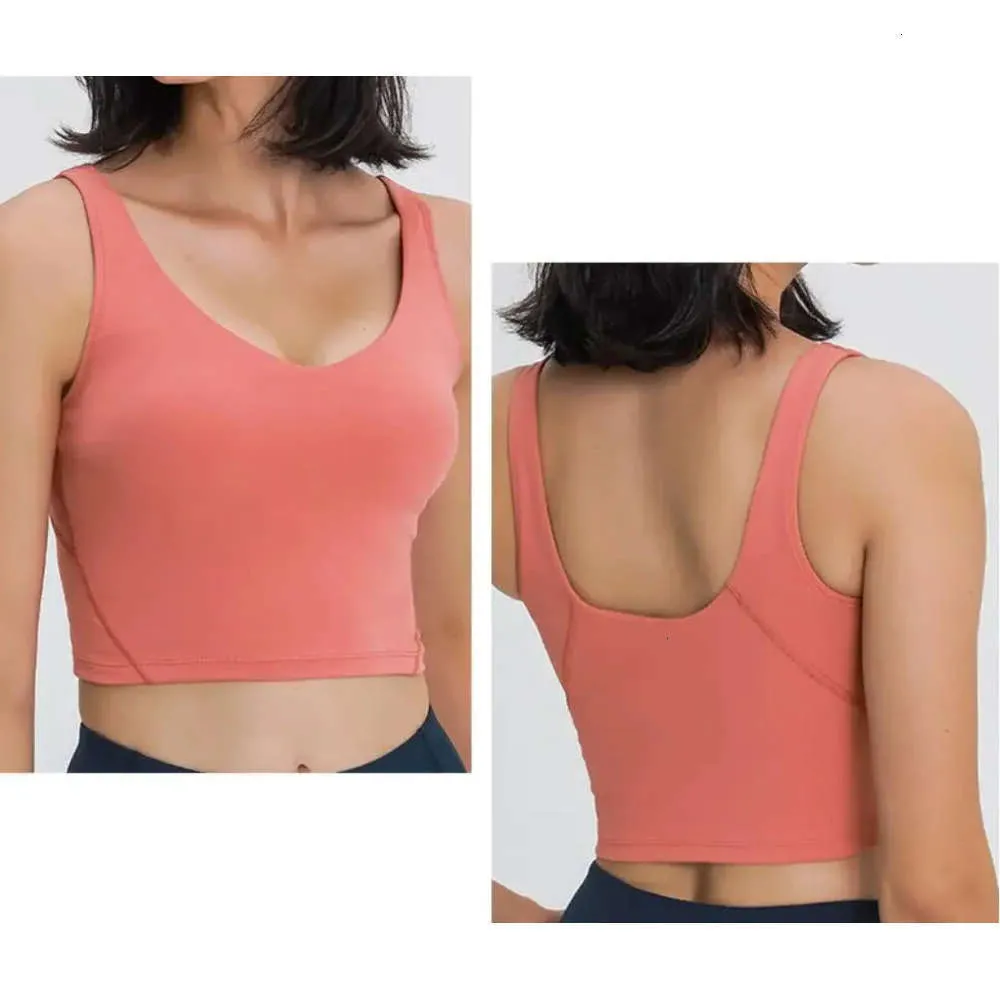 Vêtements de gymnastique Femmes Sous-vêtements Lu-93 Yoga Soutien-gorge de sport Antichoc Courir Haute résistance Fitness Rembourré Débardeurs Entraînement Exercice Activewear Haute