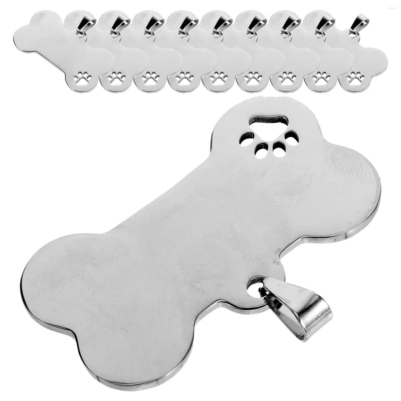 Coleiras de cachorro 10 pcs filhote de cachorro tag colar encantos tags para animais de estimação identificação cães osso pequeno nome personalizado