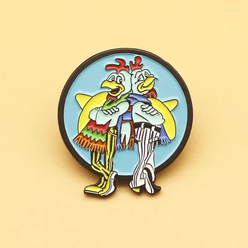 Broches XM-grappig Emaille Metalen Badge Breaking Bad Fried Chicken Shop Cartoon Broche Mannen En Vrouwen Shirt Decoratie Pin Anime Accessoires